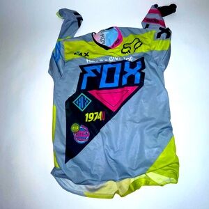 Fox Racing Gray and Yellow Jersey